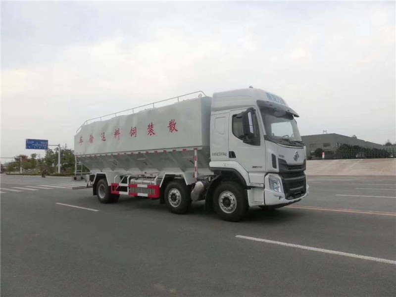 柳汽乘龍國六34散裝飼料運輸車